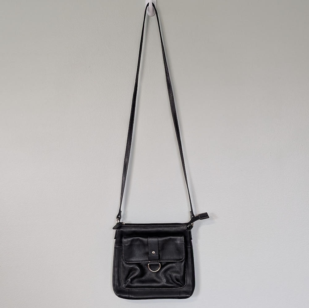Fossil Black Leather Crossbody Bag